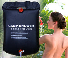 Carregar imagem no visualizador da galeria, 20L Portable Outdoor Camping Shower Bag Solar Heated Shower Bathing Picnic Water Bag Water Storage for Travel Hiking BBQ